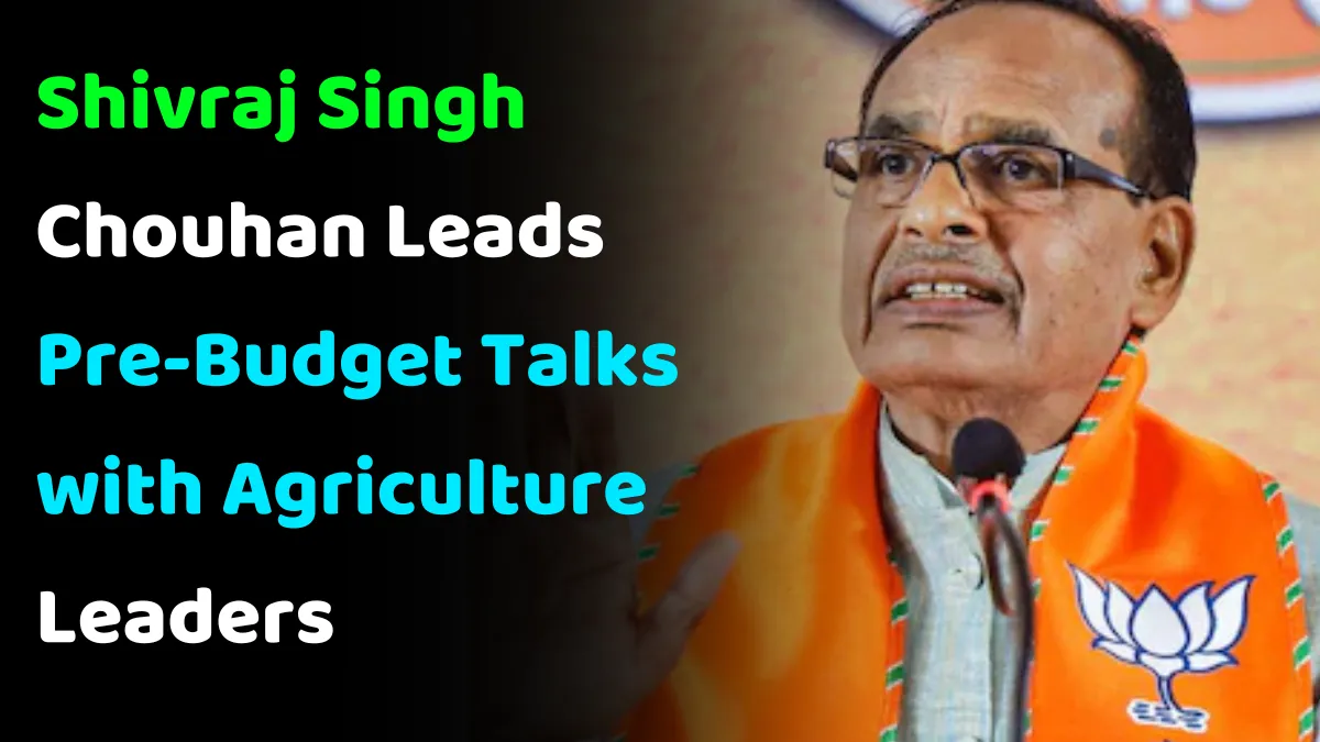 Shivraj Singh Chouhan addressing pre-budget consultation with key agriculture stakeholders at Krishi Bhawan, New Delhi