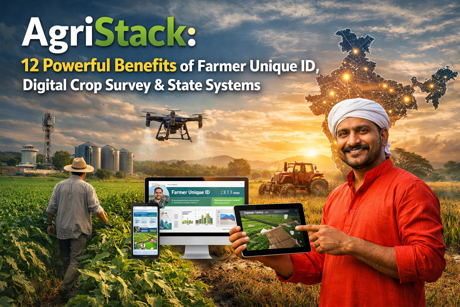 AgriStack 12 Powerful Benefits of Farmer Unique ID, Digital Crop Survey & State Systems