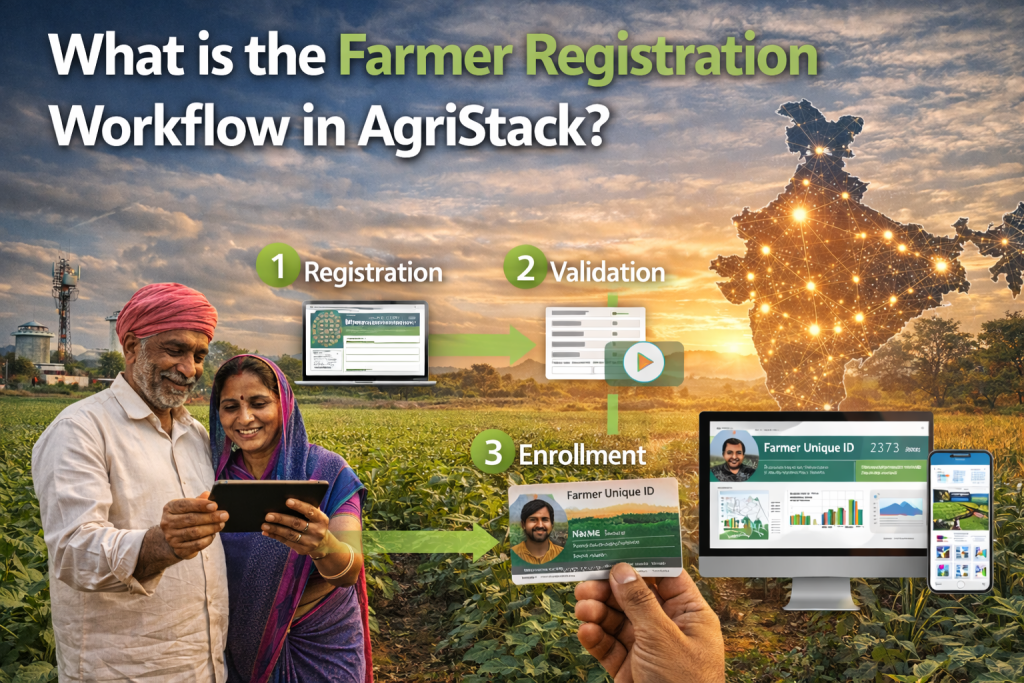 What is the Farmer Registration Workflow in AgriStack What is the Farmer Registration Workflow in AgriStack